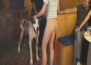 Asian gets ass licked before sex in brutal home zoophilia