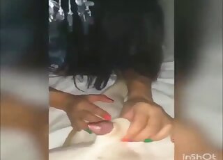 Raunchy sex tape with a brunette that secretly fucks the family pet