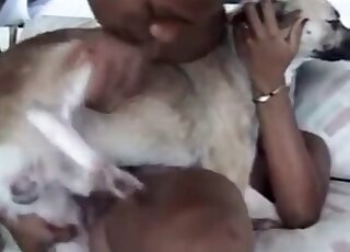 Fair-haired beauty with wet pussy jacking off a hung stallion outdoors